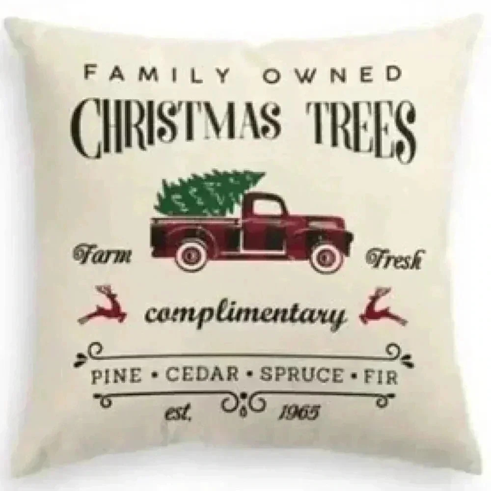 Christmas Throw Pillow Cover, 18 x 18 Inch